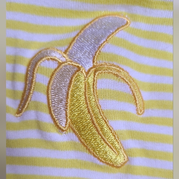 Under the Nile Banana Organic Egyptian Cotton Footie, 0-3m Yellow & White Stripe - Picture 6 of 8